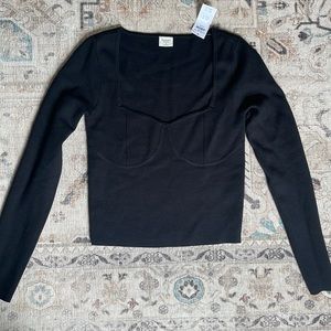 Abercrombie square neck long sleeve